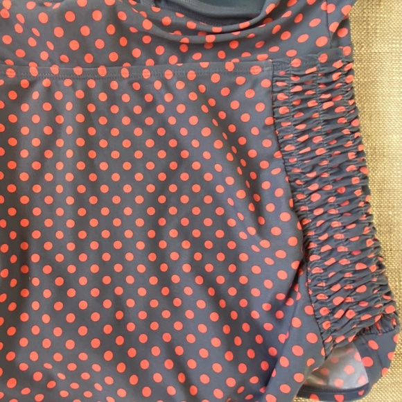 Beach Bump Maternity Grey/Coral Polka Dot Padded Bra High Rise Beach Swimsuit-Lg - Picture 15 of 15